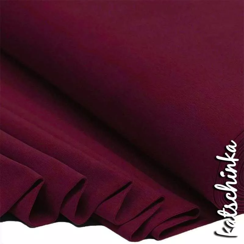 Bündchenstoff deep bordeaux als elastische Schlauchware Meterware